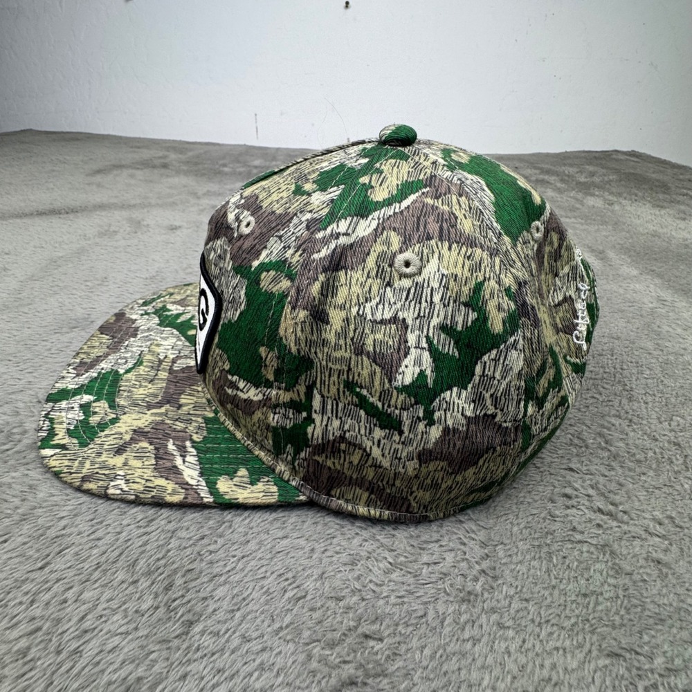 LRG Snapback Hat Mens OSFM Green Camo Excellent Textured Flat Brim Streetwear - Picture 4 of 9